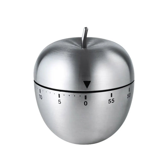 1pc Creative Kitchen Mechanical Timer Stainless Steel Egg-Type Timer 60 Minutes Student Timing Baking Cooking Reminder