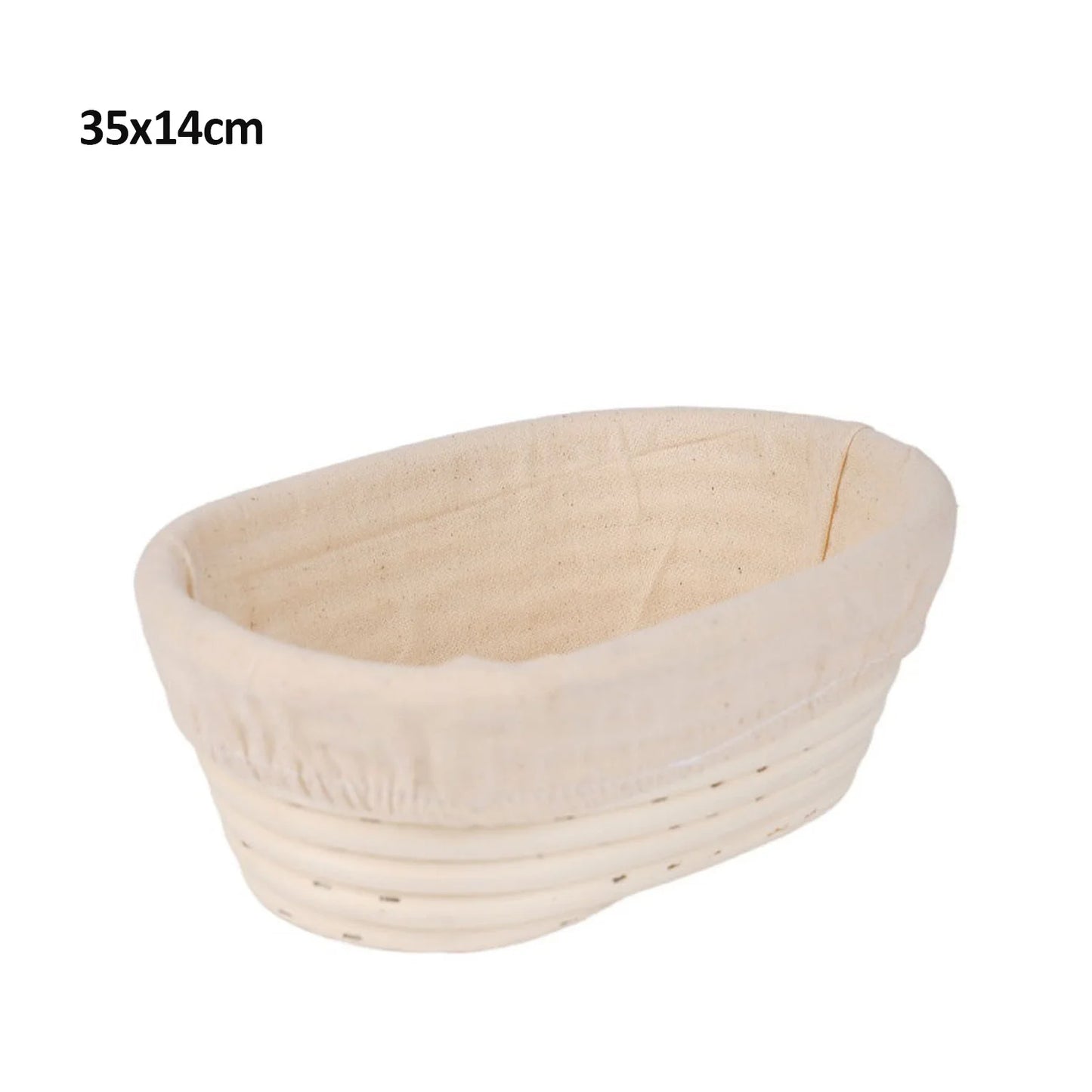 Oval/Round Bread Rattan Fermentation Basket Handmade Rattan Wicker Baking Bowl Baking Tools Set Kitchen Tool for Home Bakers