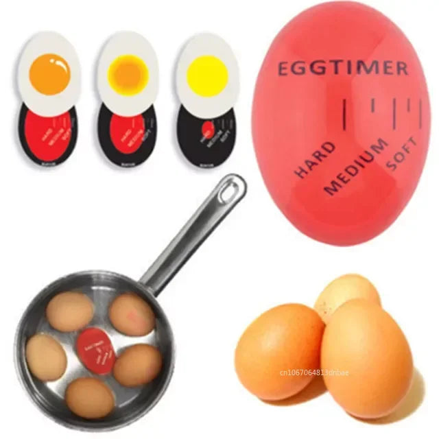 Egg Timer Kitchen Electronics Gadget Color Eggs Clock Cooking Changing Yummy Soft Hard Boiled Eco-Friendly Resin Red Timer Tools